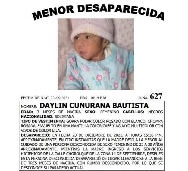 Juez ordena cerrar el caso de la bebé secuestrada Daylin