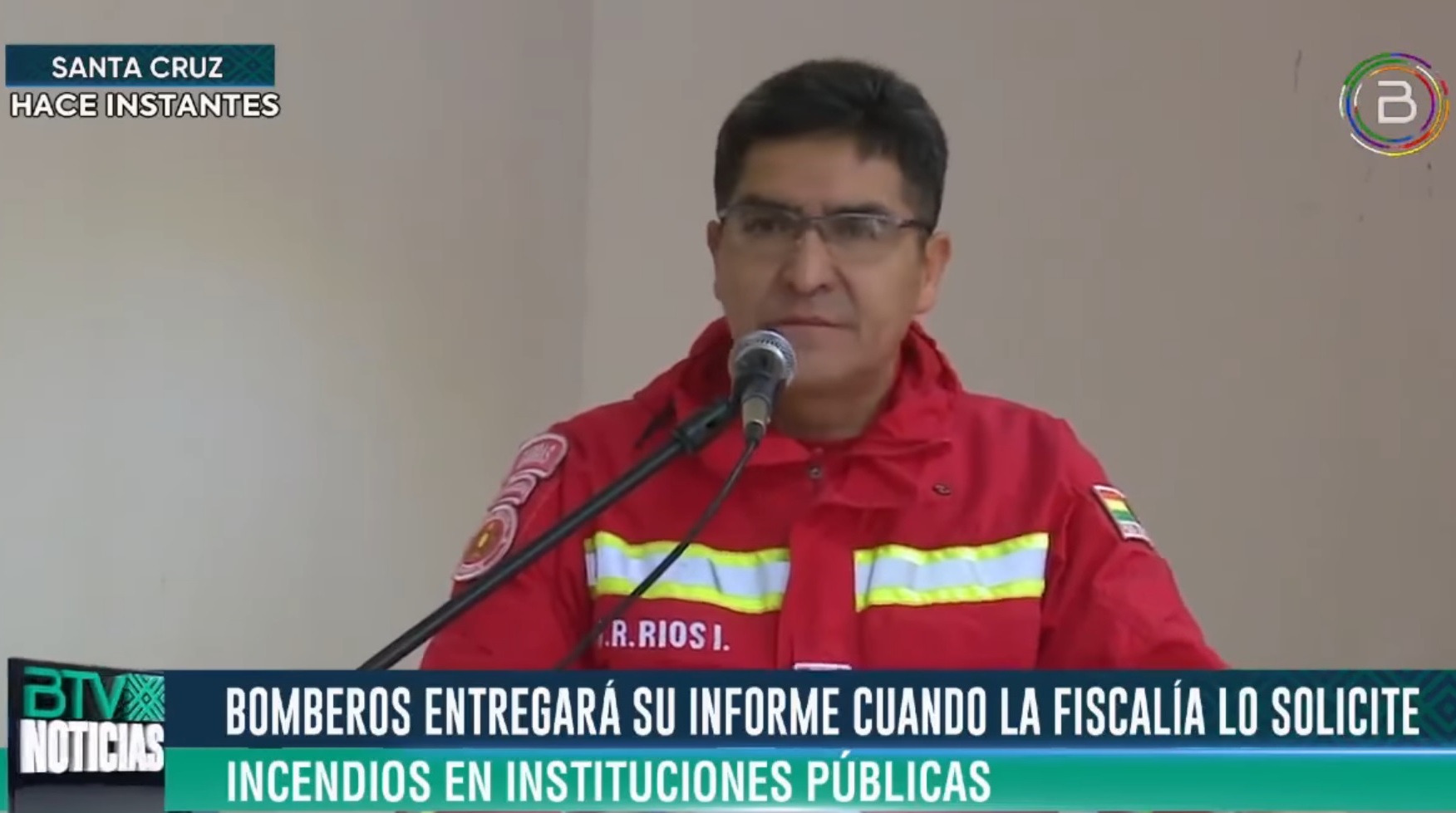 Bomberos entregará informe sobre quema del edificio de la Fiscalía en Santa Cruz cuando sea requerido