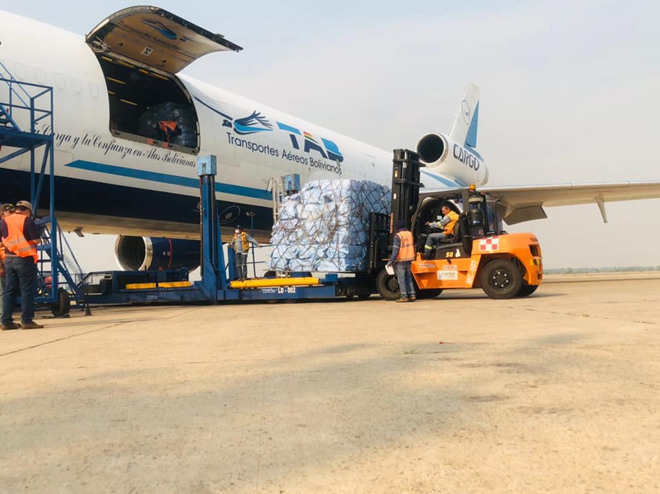 TAB transportó en enero 290.000 kilogramos de carga garantizando la conexión económica de Bolivia con otros países 
