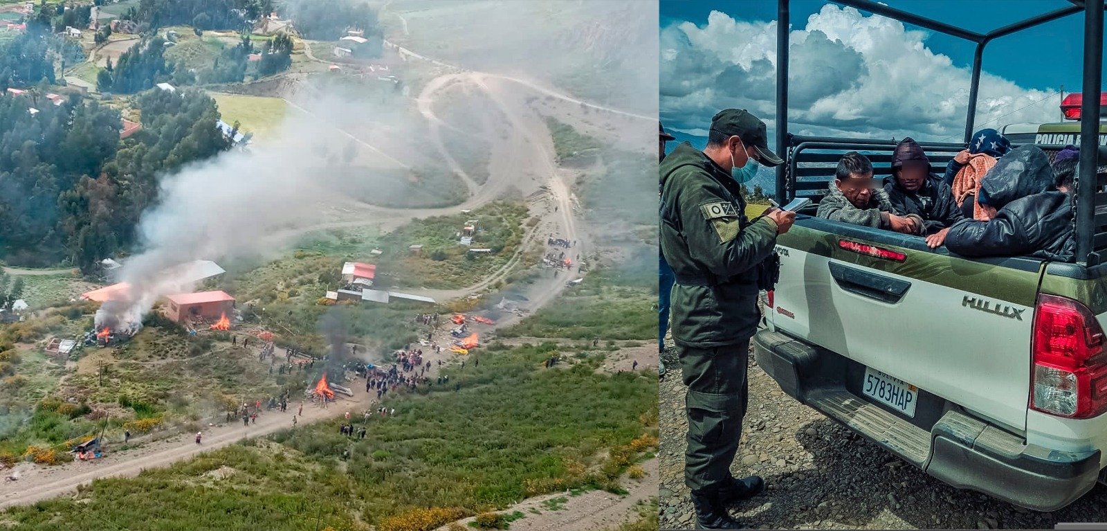 Arrestan a 26 presuntos avasalladores en la comunidad de Juntuma, Achocalla