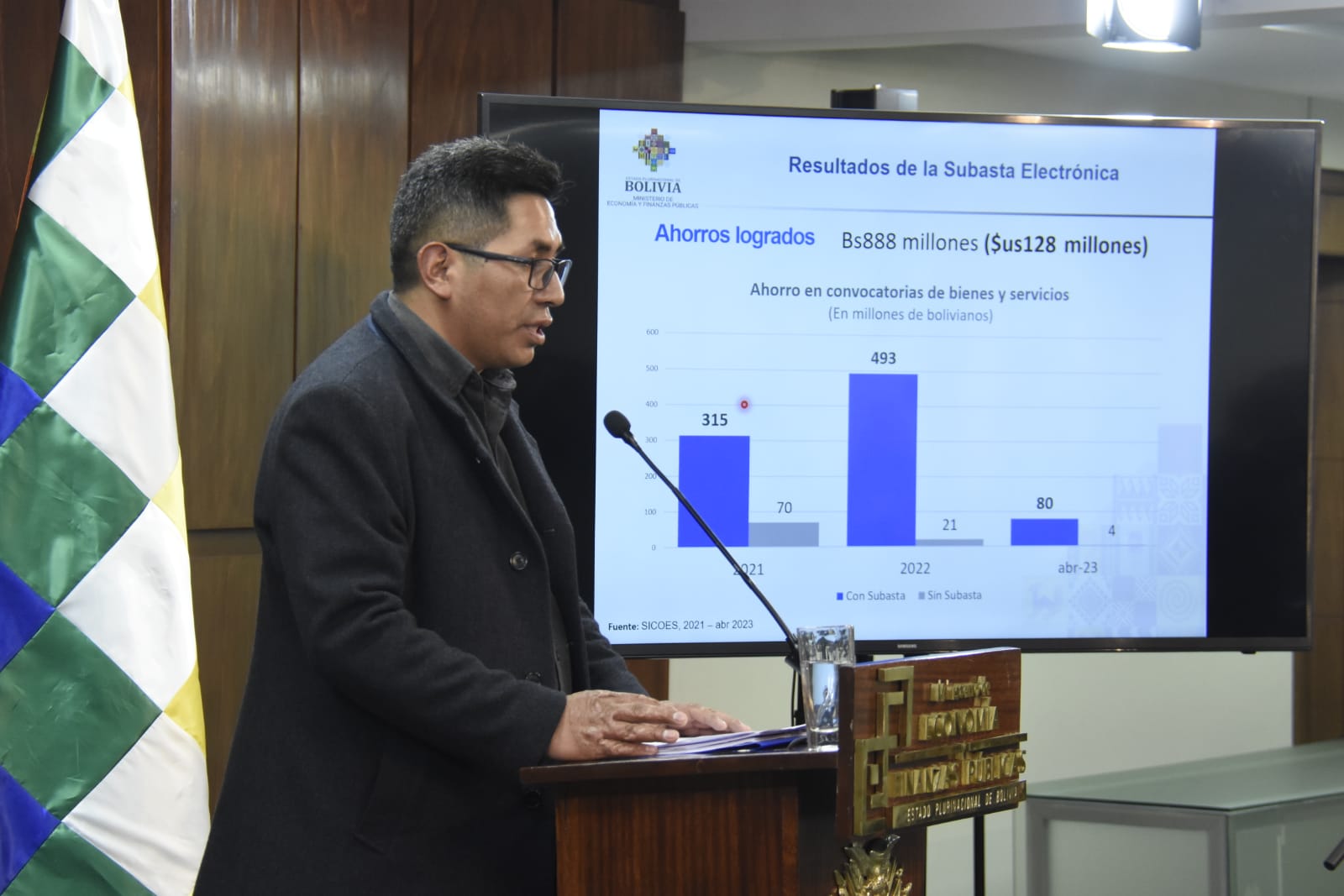 El Estado ahorró $us 128 millones con la Subasta Electrónica para la compra de bienes y servicios