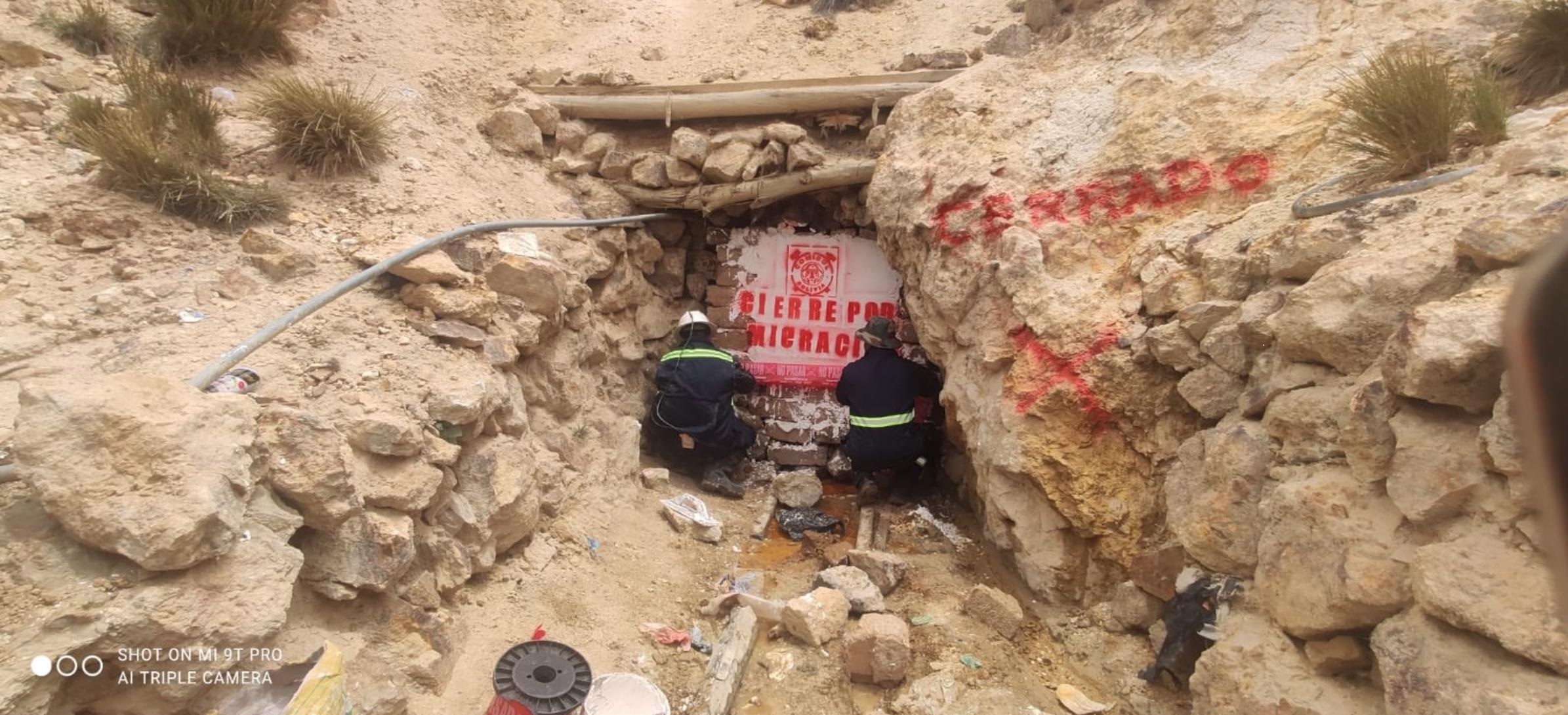 En el Cerro Rico de Potosí cierran 6 minas y tapian 16 bocaminas
