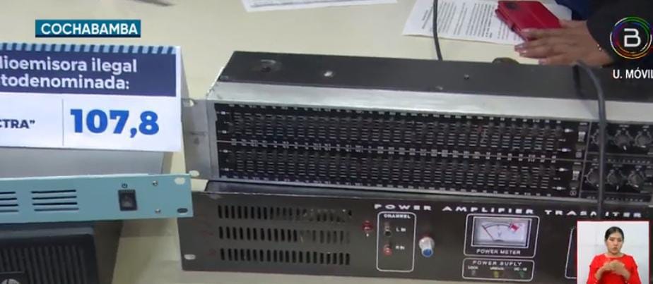 En Cochabamba incautan equipos de 11 radios y un canal ilegales por valor de Bs 1 millón