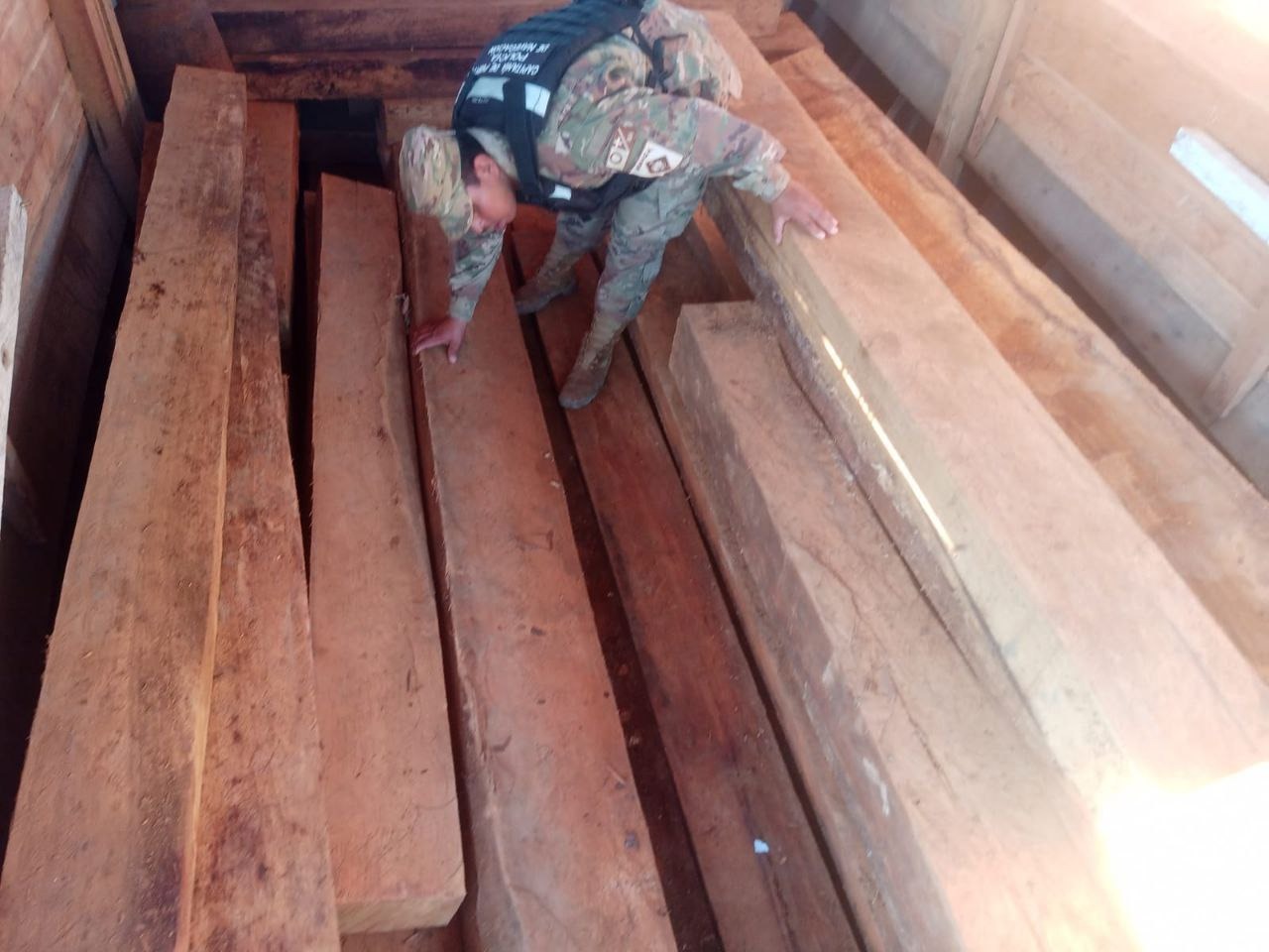 Comisan 2.000 pies tablares de madera en el río Beni