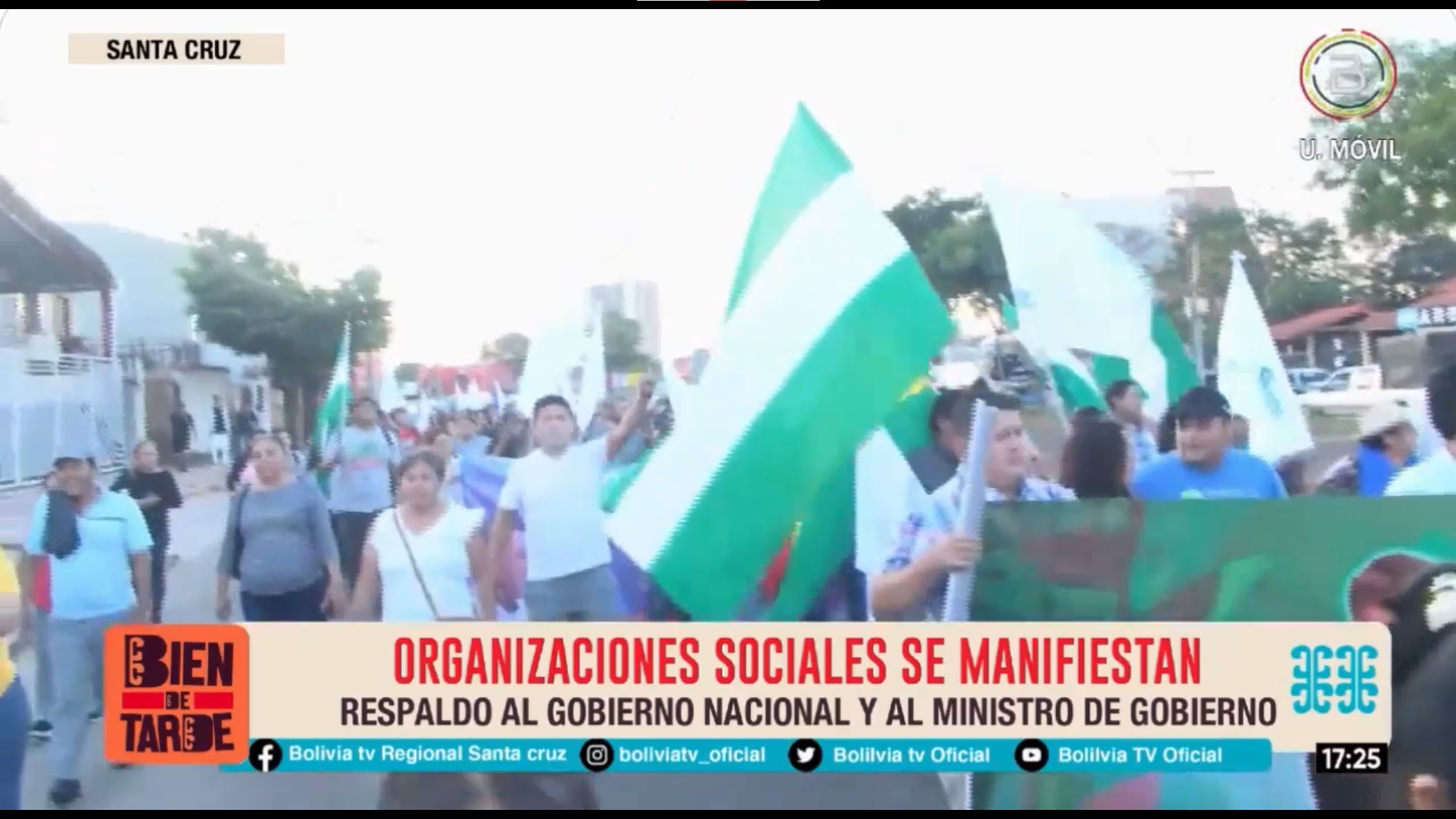 Masiva marcha en Santa Cruz respalda la gestión de Arce y al ministro Del Castillo