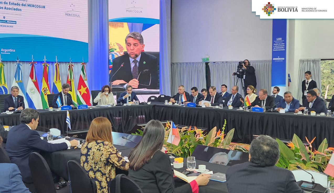 Bolivia en Argentina apuesta a su adhesión plena al Mercosur y plantea cooperación en el manejo sostenible del agua