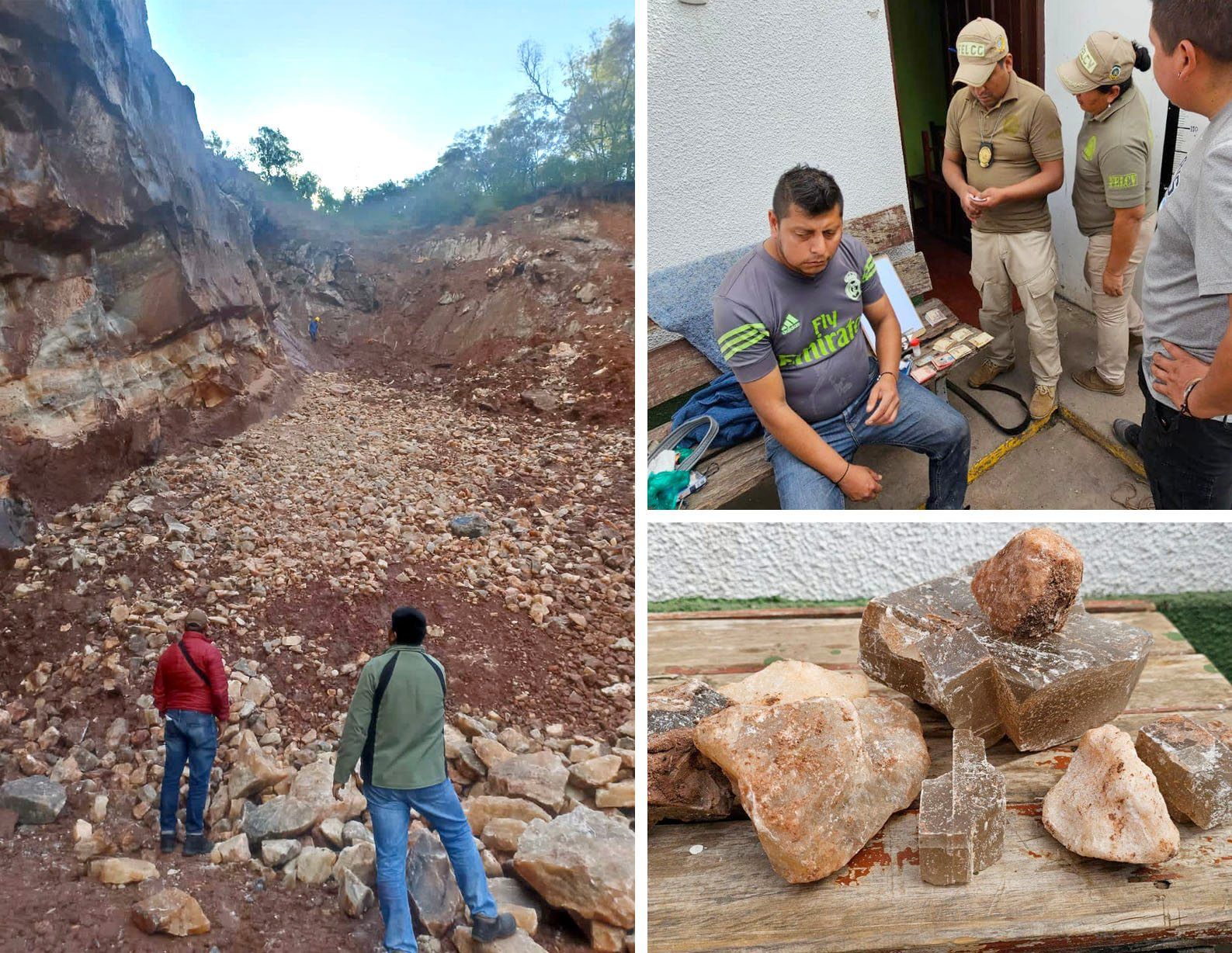 Juzgado determina detención preventiva para dos sujetos por explotación ilegal de recursos minerales en Tarija 