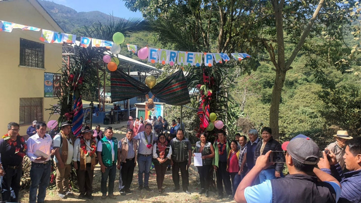 TED La Paz inaugura un nuevo asiento y recinto electoral en Carmen Pampa, Coroico