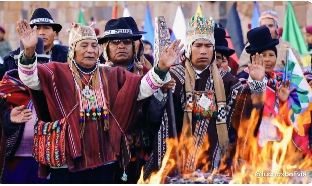 Arce asegura que “seguiremos el camino del progreso” con la generosidad de la Pachamama