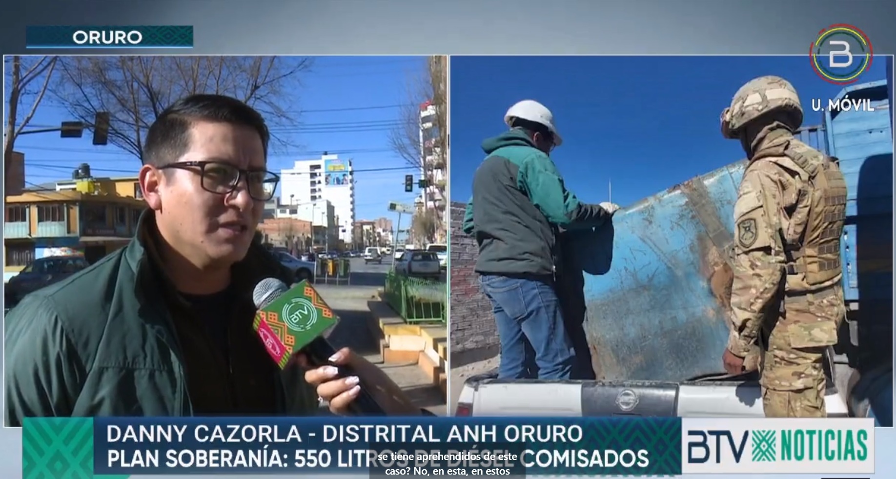 ANH incauta 550 litros de diésel y tanques clandestinos en Oruro