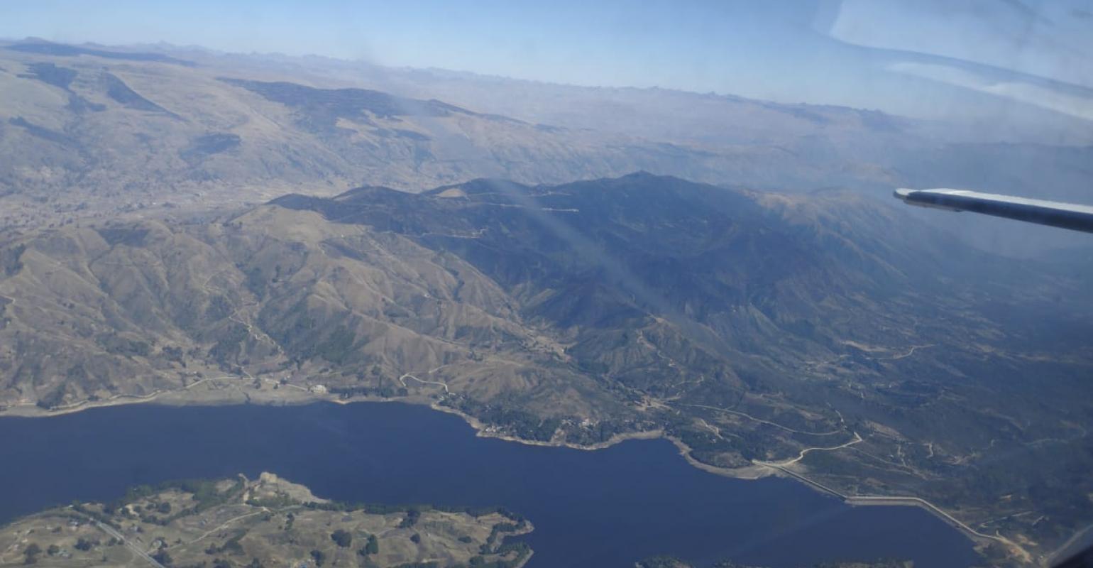 Sobrevuelo en Sacaba y Santivañez confirma la inexistencia de fuego en esos sectores