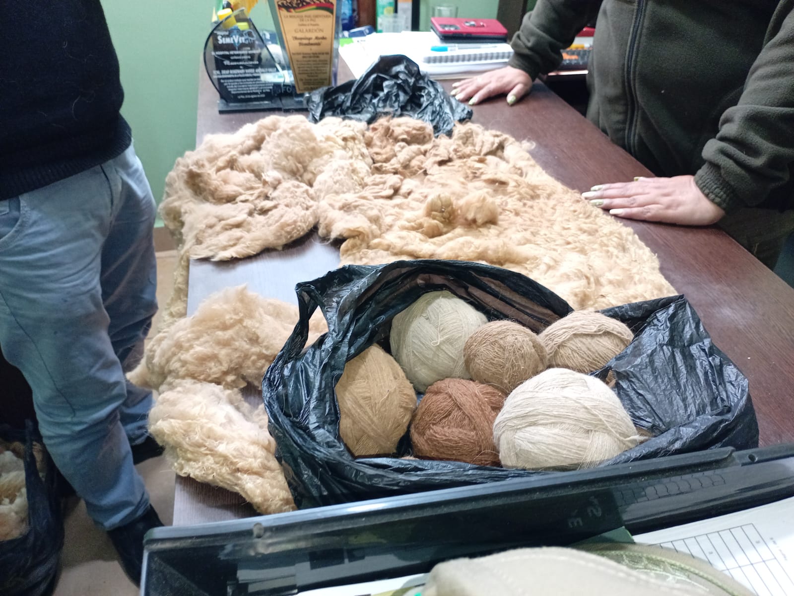 Medio Ambiente comisa fibra de vicuña ilegal valuada en Bs 17.500 en la feria de San Luis de El Alto