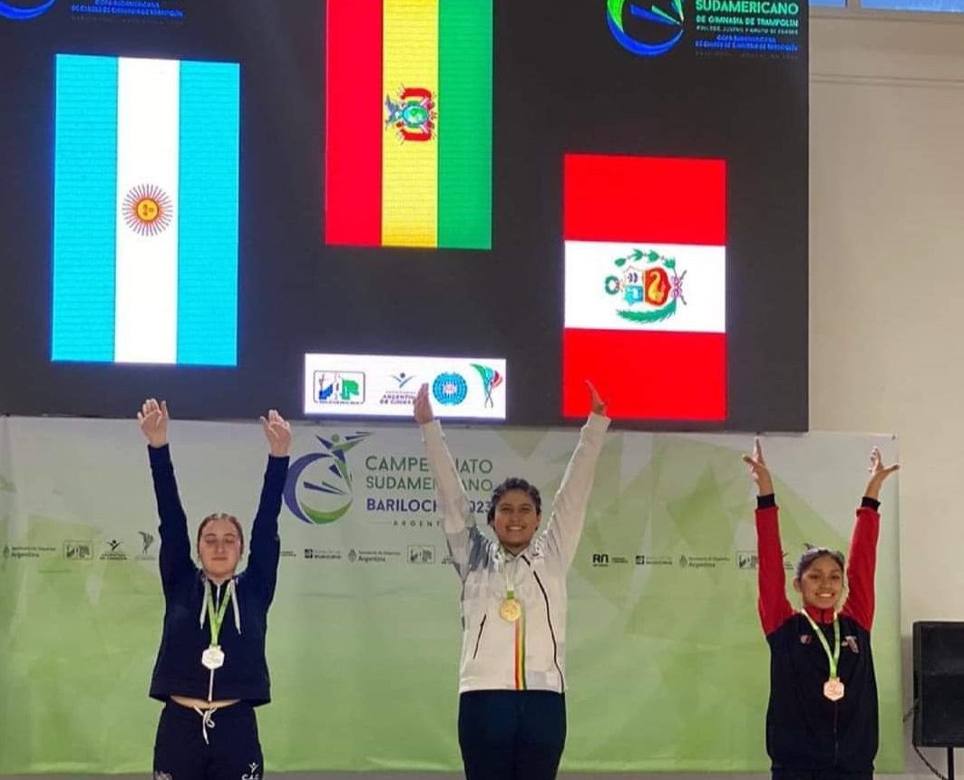 Gobierno felicita a Maya Quinteros, ganadora de una medalla de oro en el Sudamericano de Gimnasia de Trampolín