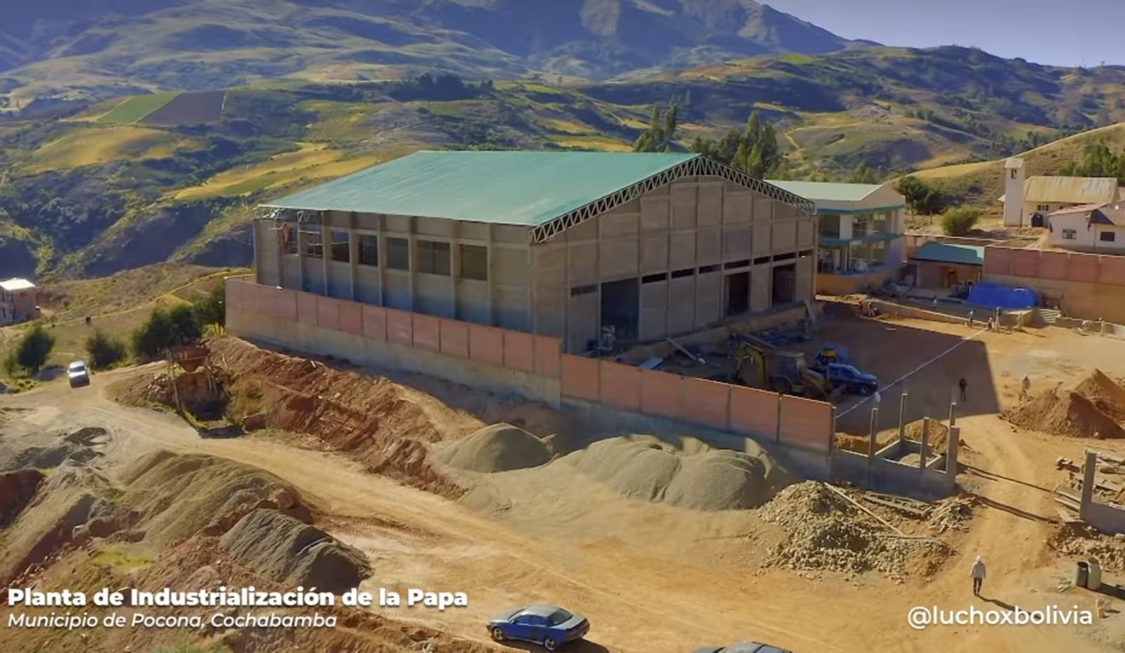 Planta de Industrialización de Papa en Pocona alcanza el 80% de avance en su construcción