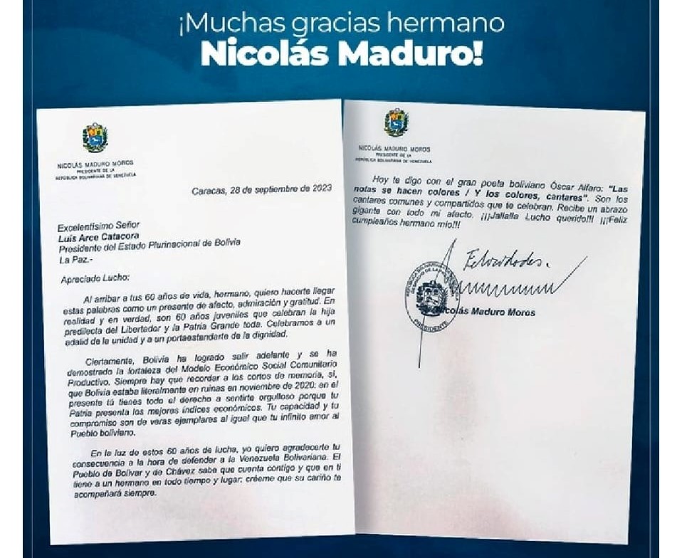 Arce reafirma compromiso de lucha por una Patria Grande unida, próspera y soberana