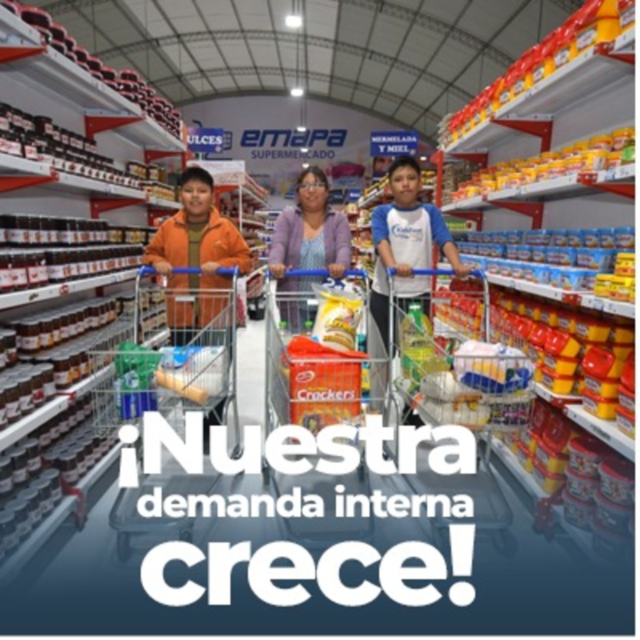 Arce destaca demanda interna como el motor que sustenta a la economía boliviana