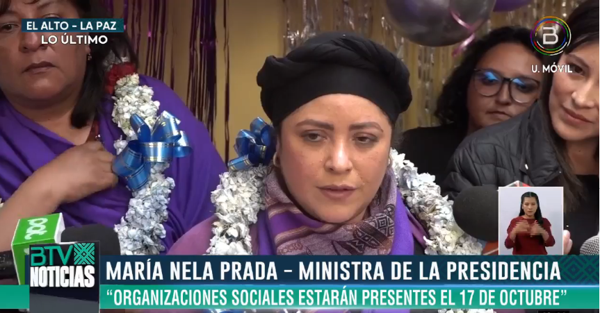 Prada: “No somos traidores, somos un Gobierno de las organizaciones sociales y el 17 de octubre estaremos junto al pueblo” 