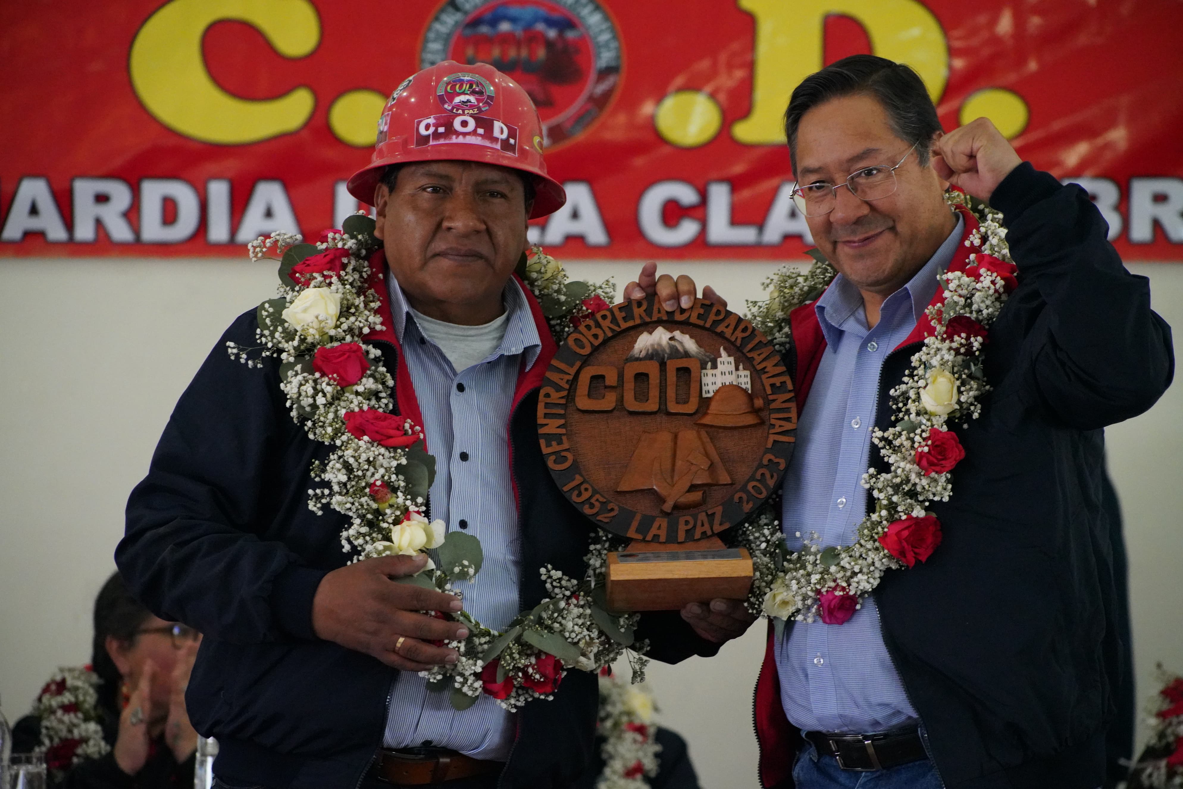 Arce destaca lucha de la COD La Paz en defensa de los derechos laborales y anuncia construcción de nueva sede
