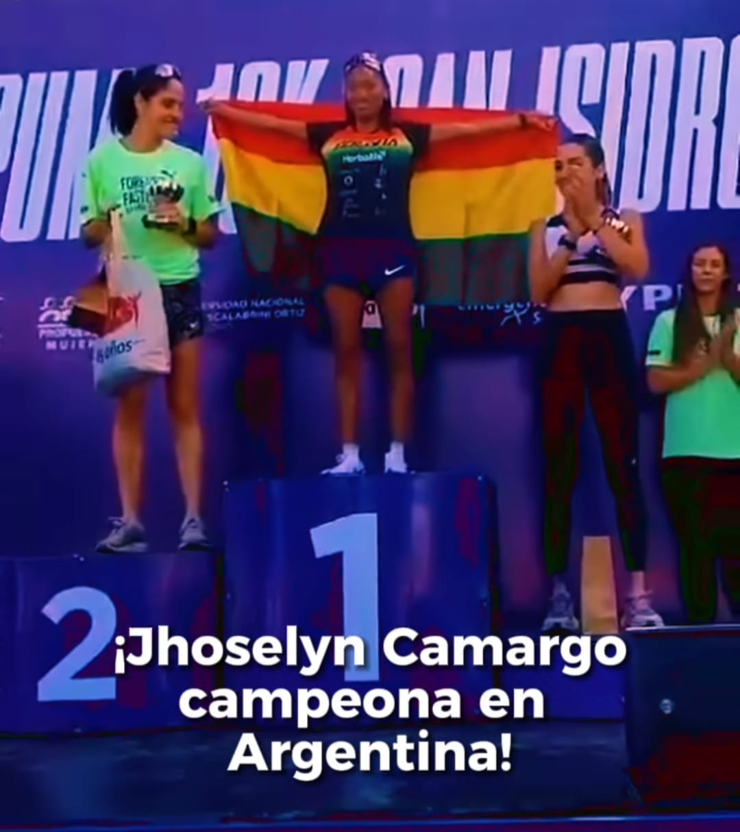 Presidente felicita a la atleta Jhoselyn Camargo por ganar la prueba 10K en Argentina