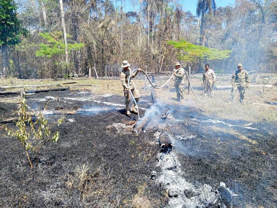 Defensa Civil: Bomberos trabajan por tierra y aire para sofocar los incendios en La Paz, Santa Cruz y Beni