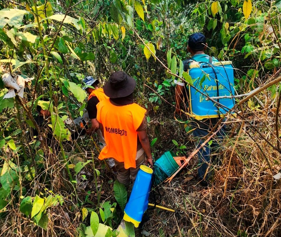 Desplazan 75 policías a San Buenaventura y Rurrenabaque para reforzar la lucha contra los incendios