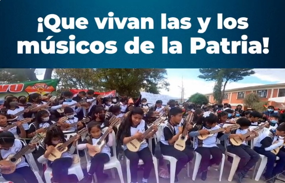 Arce destaca que los músicos son “grandes embajadores de la cultura y diversidad”.