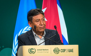 Choquehuanca desafía desde el G77+China a los países industrializados a lograr cero emisiones de carbono ahora