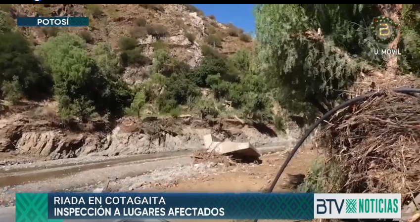 Comisión de Gobierno llega a Cotagaita para entregar ayuda humanitaria y evaluar daños que dejó una riada