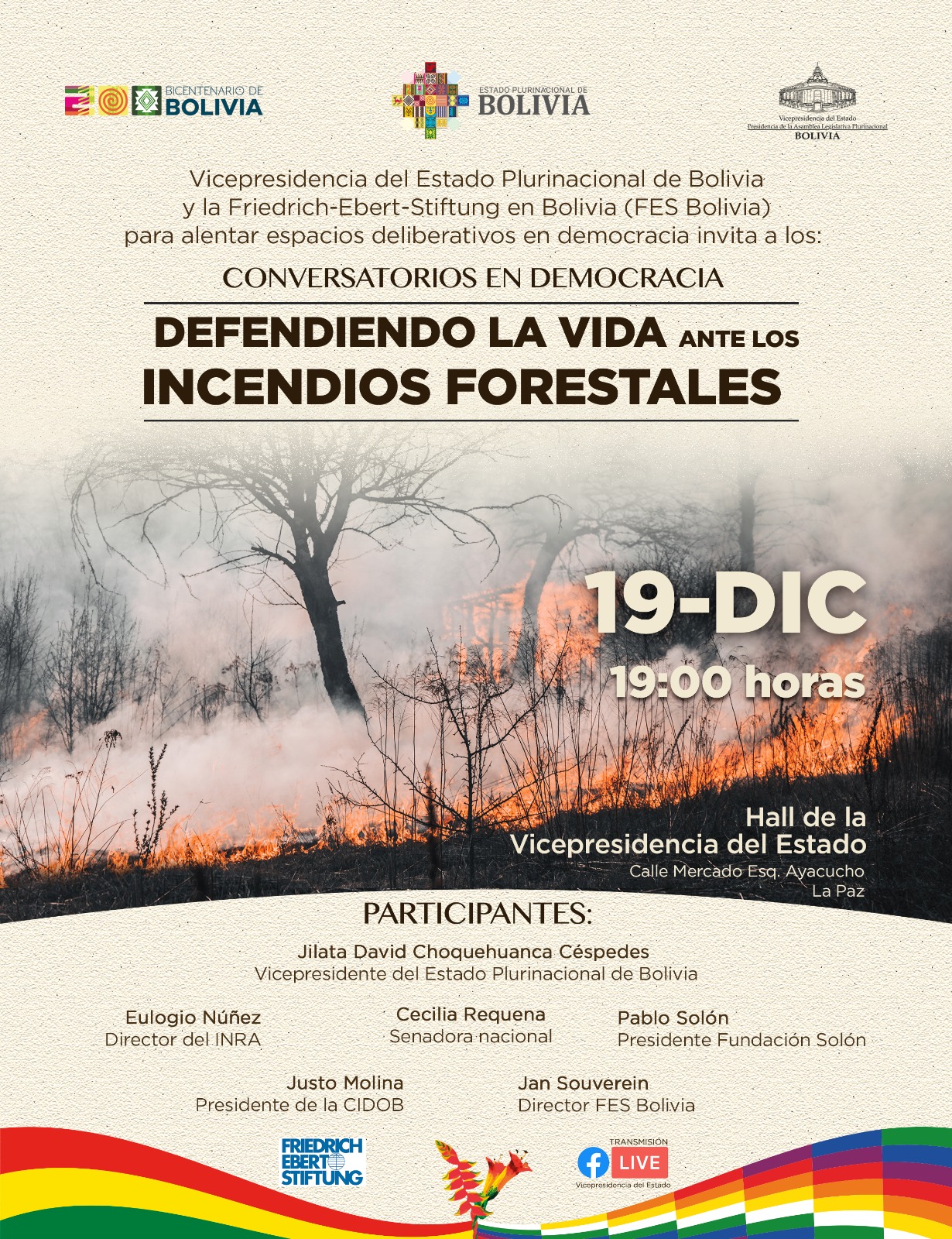 Vicepresidencia organiza conversatorio “Defendiendo la vida ante los incendios forestales”