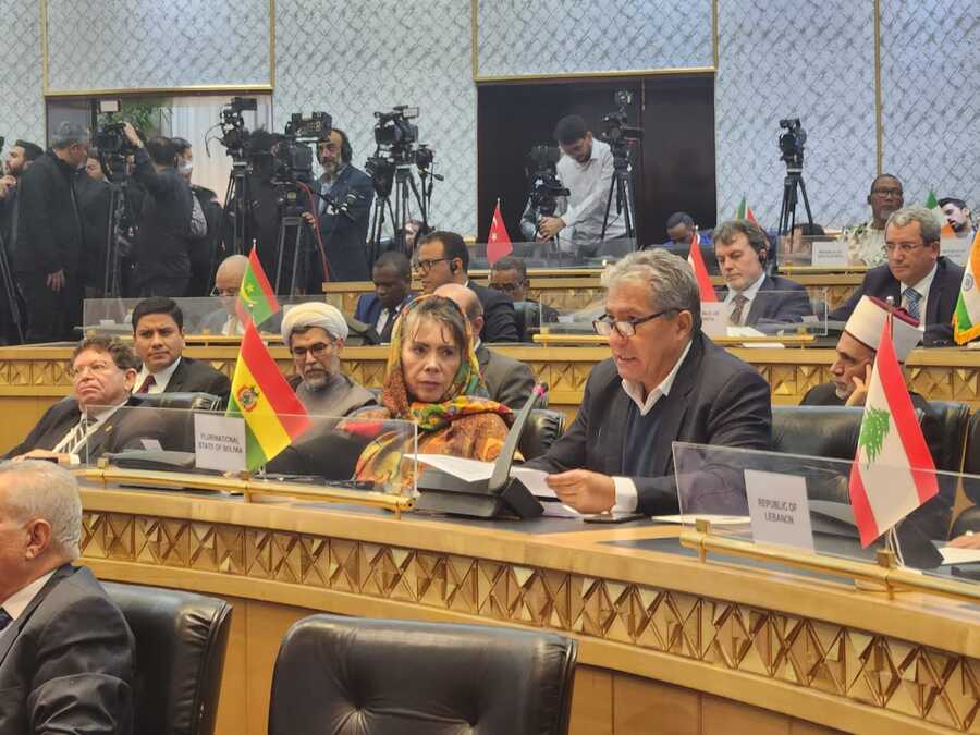 Ministro Novillo participa de la Conferencia Consultiva Internacional en apoyo a Palestina