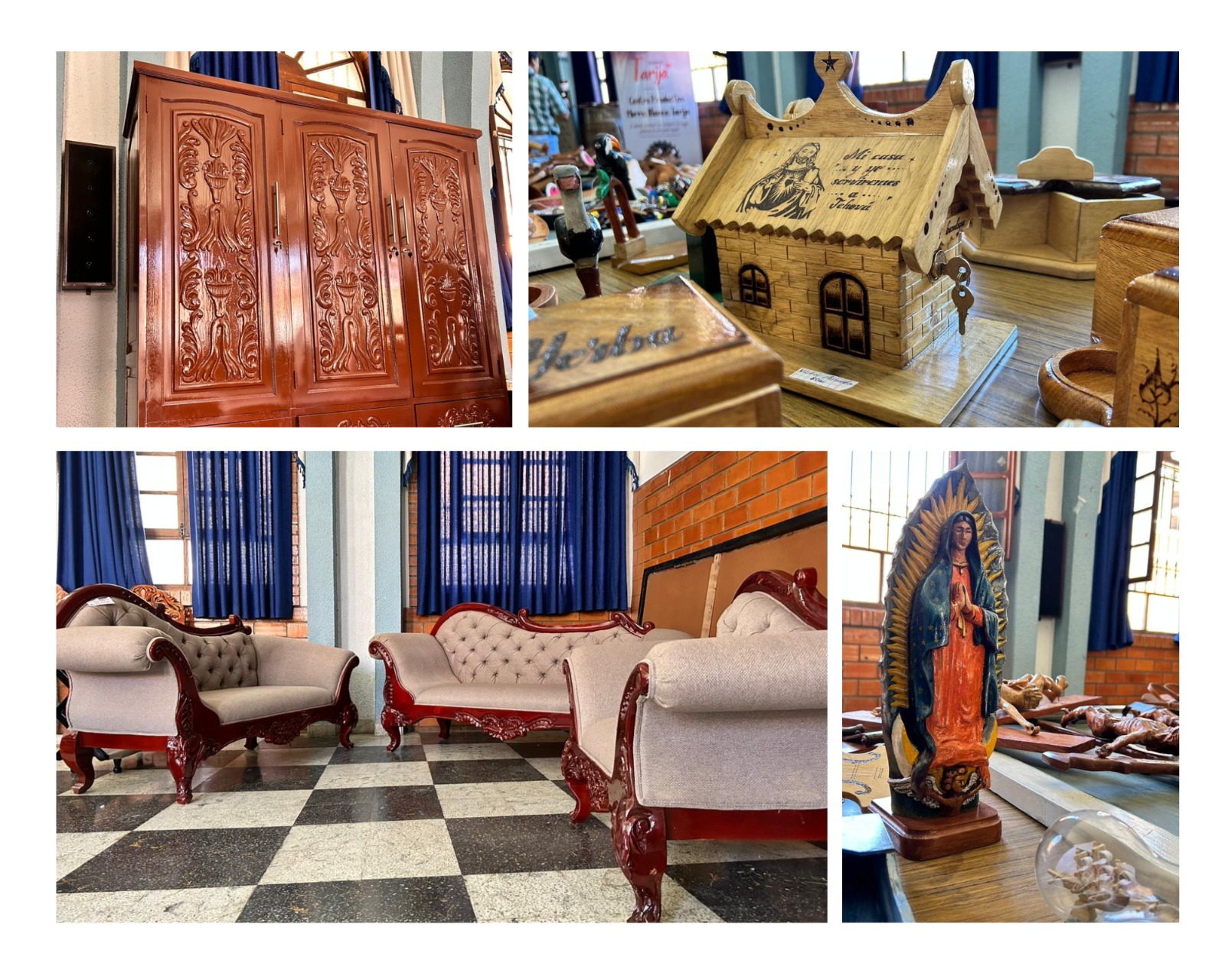 Privados de libertad comercializan sus artesanías en una feria productiva en Tarija