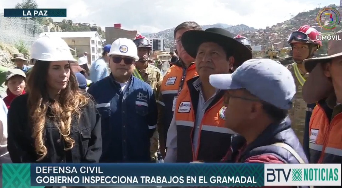 Defensa Civil supervisa trabajos de prevención en Gramadal, zona afectada por el desborde de ríos en La Paz