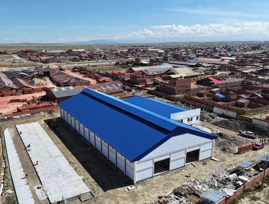 Construcción de la Planta procesadora de cereales en Viacha se acelera y llega al 90% de avance