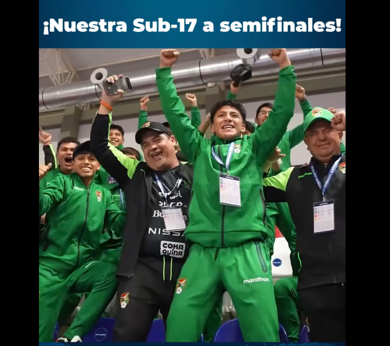 Arce felicita a la selección boliviana por pasar a las semifinales del Sudamericano de Futsal Sub – 17