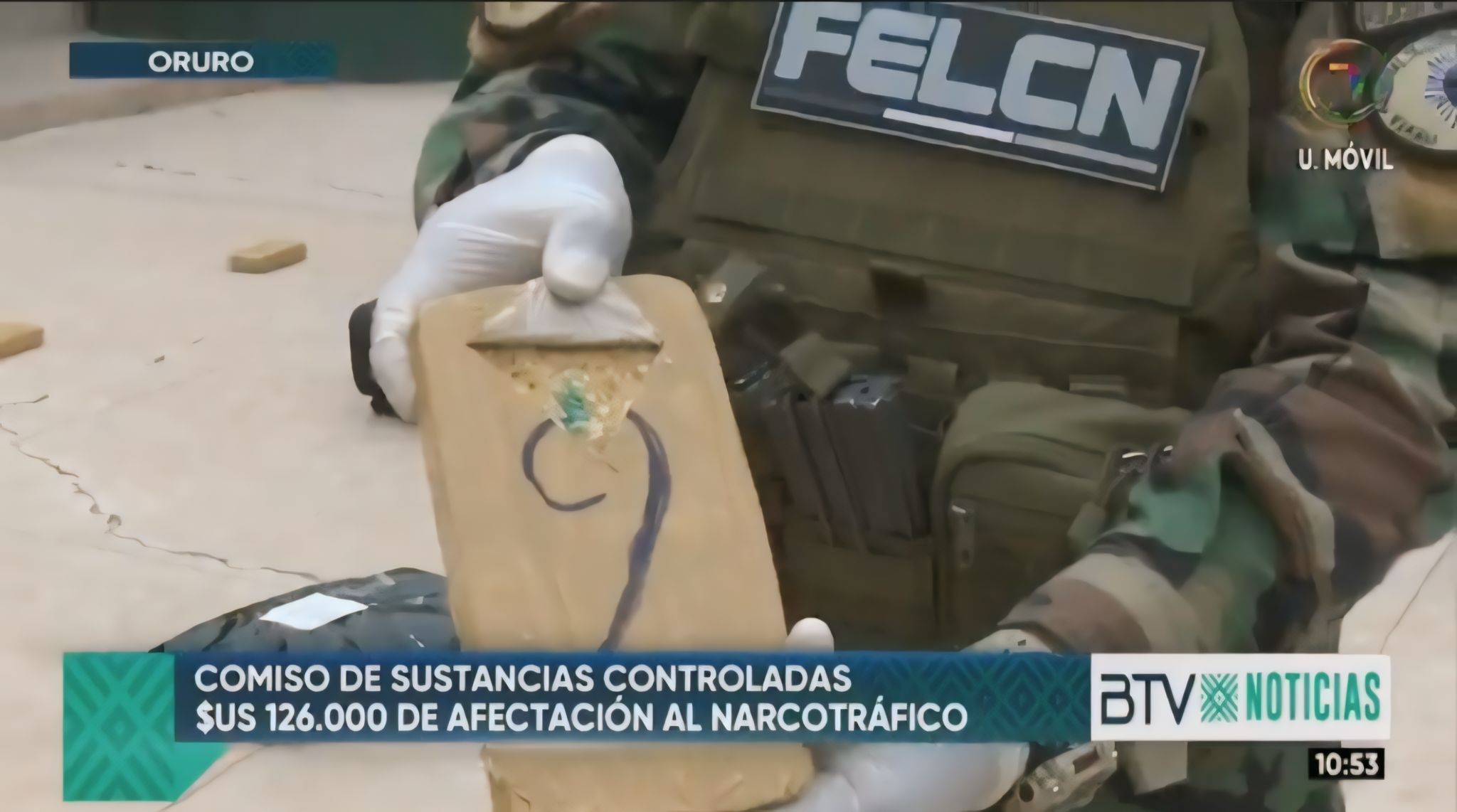 Comisan más de 20 kilos de pasta base de cocaína y afectan en $us 126.000 al narcotráfico en Oruro