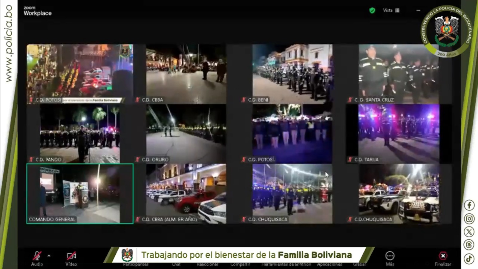 Captura: RRSS Policía Boliviana