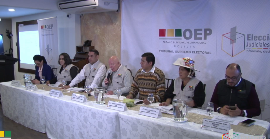 Evaluación de la Sala Plena a jornada electoral judicial. Captura.