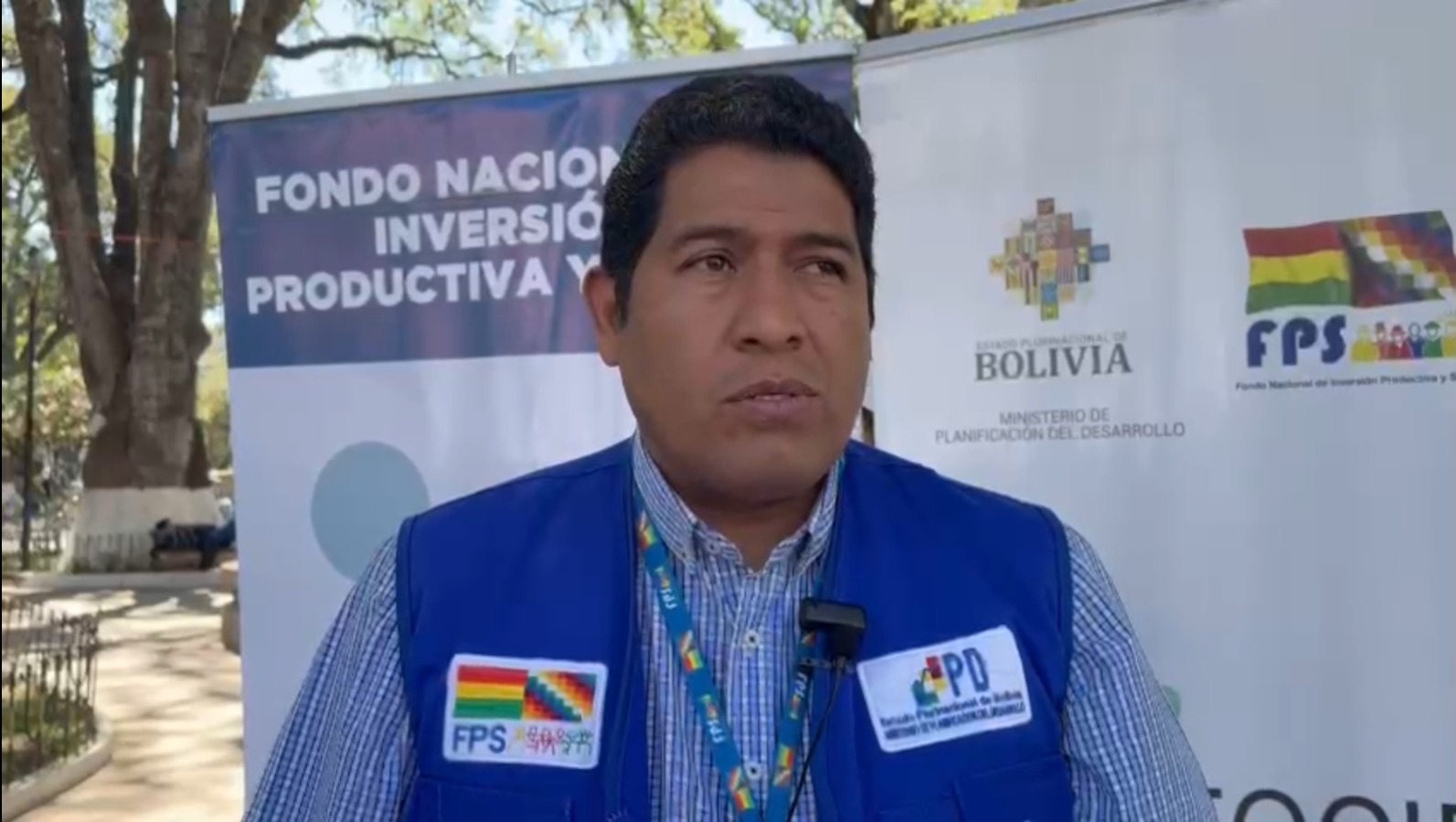 Gerente departamental del FPS Chuquisaca, Gonzalo Salazar. Foto: RRSS