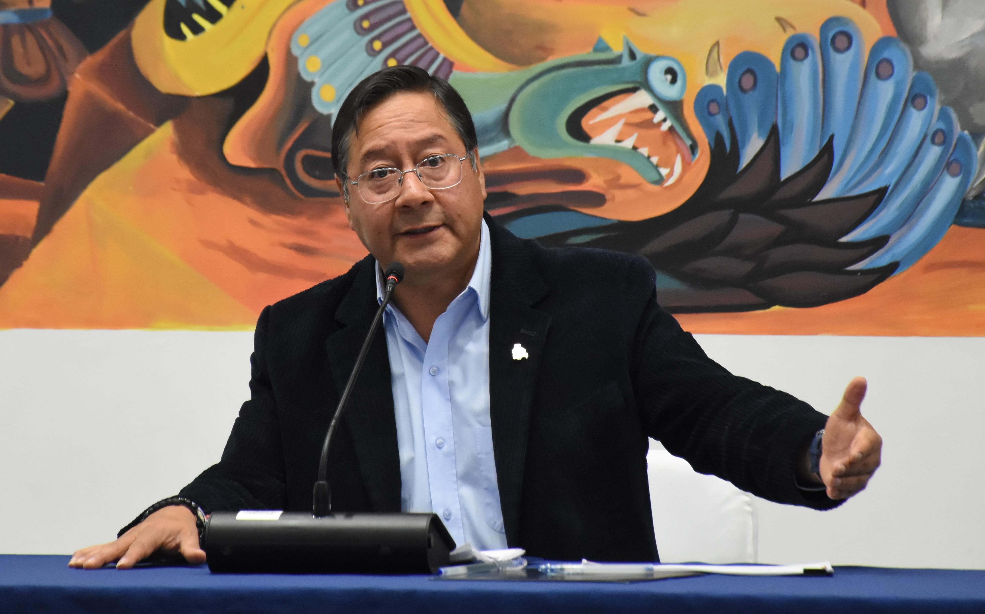 El presidente Luis Arce. Foto: Jorge Mamani.