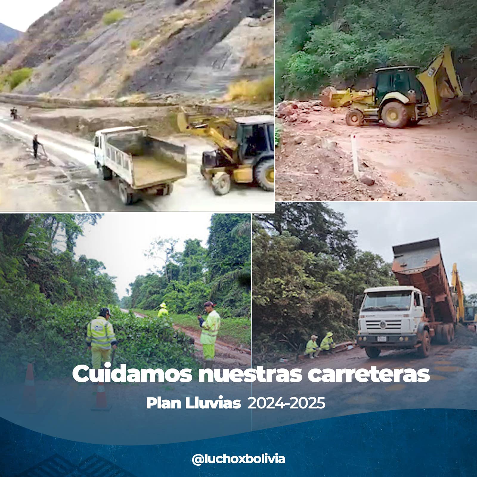 Plan Lluvias inyecta más de Bs 1,7 millones para atender 141 eventos en 25 tramos de la Red Vial Fundamental