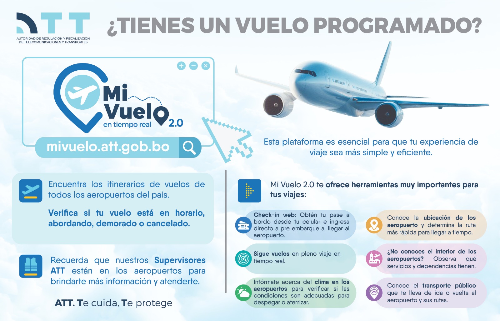 Lanzan la plataforma web “Mi Vuelo 2.0” para facilitar los viajes aéreos en Bolivia