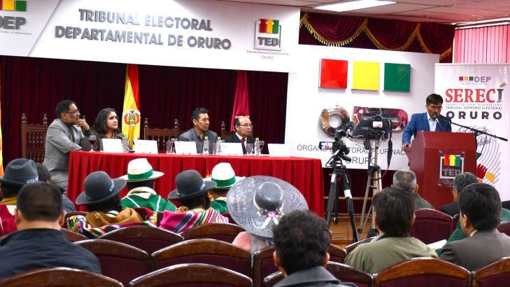 TED Oruro socializará con organizaciones políticas el proceso revocatorio de mandato 