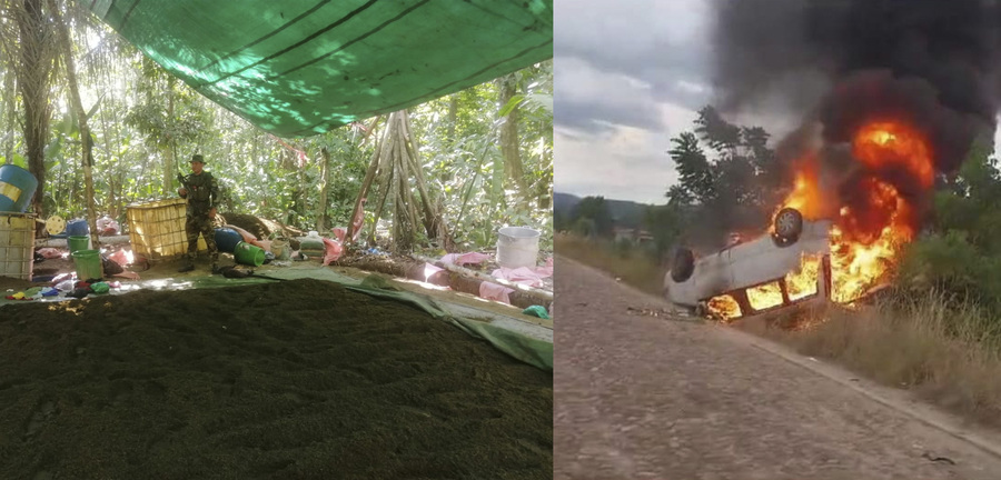 Efectivos de la Felcn son atacados tras destruir dos fábricas de cocaína en Bulo Bulo