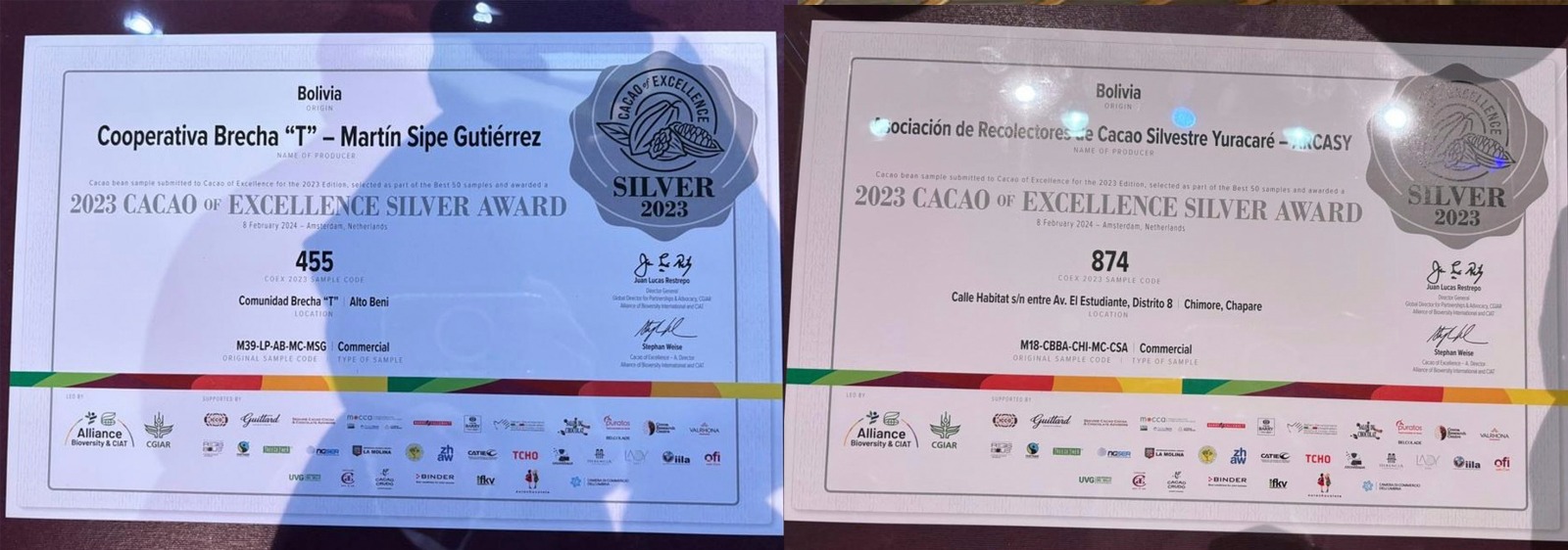 Cacao boliviano gana dos medallas de plata en concurso internacional