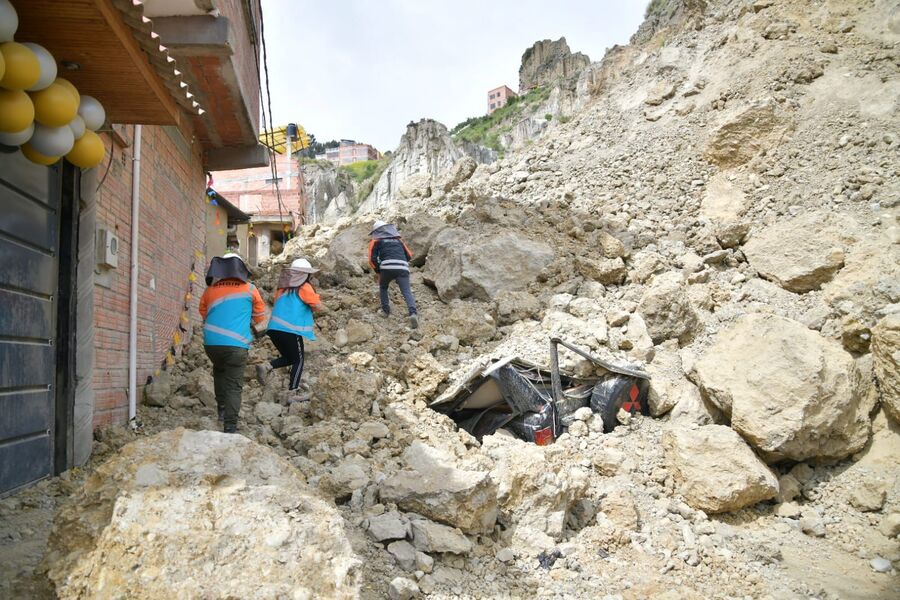 Advierten que “zonas inestables” del municipio paceño están en peligro por las intensas lluvias