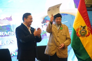 El cineasta y revolucionario Jorge Sanjinés es distinguido con el Cóndor de los Andes por su producción social e indígena