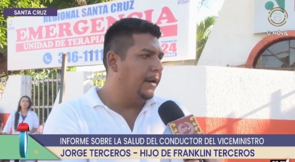 Conductor del fallecido viceministro ingresa a terapia intensiva en Santa Cruz