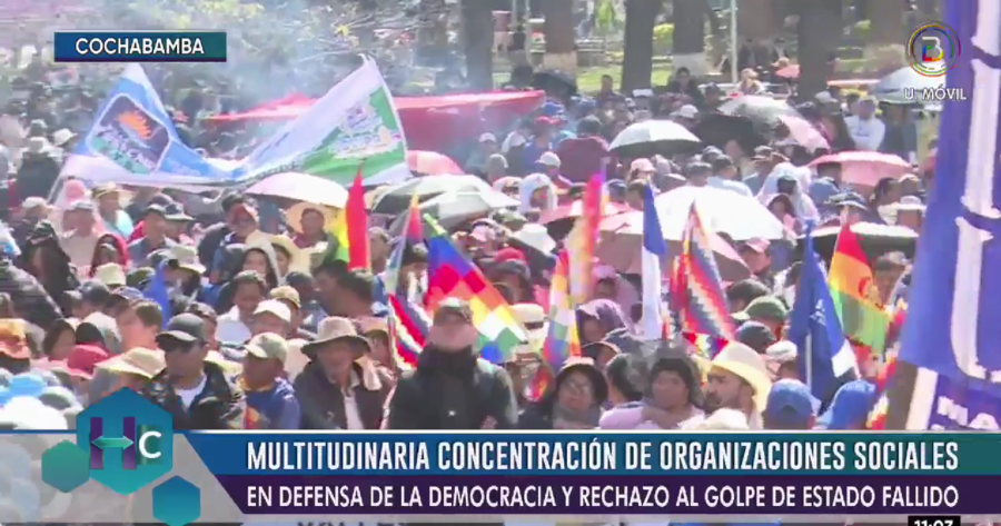 Sectores sociales de Cochabamba demandan respeto a la democracia 
