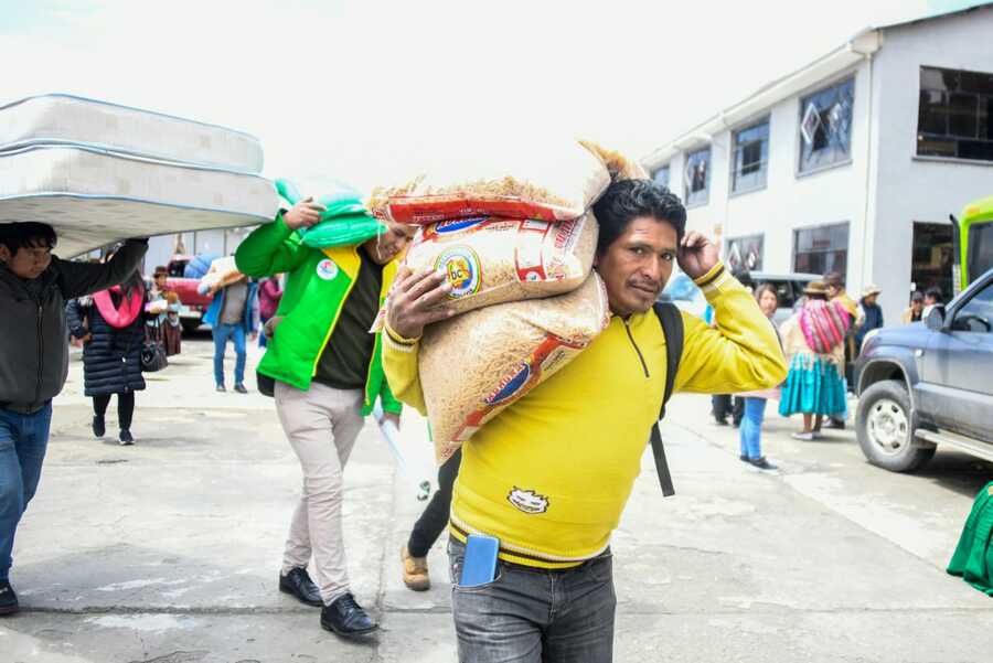 Invierten más de Bs 47 millones para ayudar a familias afectadas por eventos adversos en el departamento de La Paz