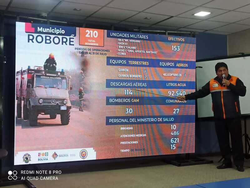 Sofocan incendio forestal en Roboré y refuerzan tareas de mitigación en San Javier 